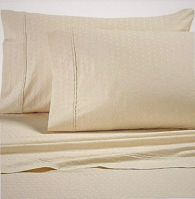 All Natural Cotton 500-Thread-Count King Pillowcases in Natural Square(Set of 2)