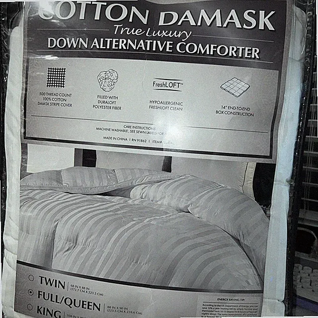 Blue Ridge Duraloft® Down Alternative 500 Thread Count Damask Stripe Comforter