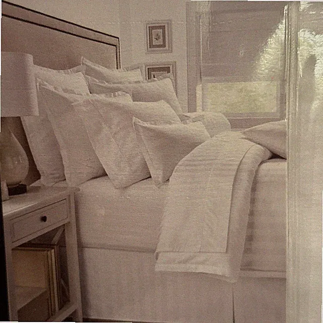 Damask Stripe 500 Thread Count 100% Cotton Full/Queen Duvet Set White New