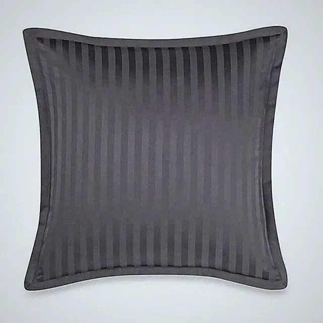 Damask Stripe Reversible Euro Sham Navy 500 Thread Count Egyptian Cotton