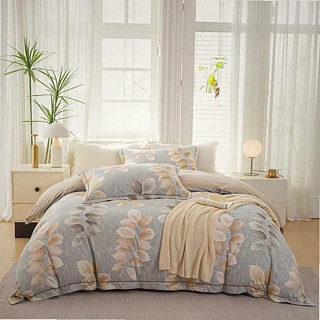 Duvet Cover Set Queen Floral 500 Thread Count Ultra Soft 100% Cotton OAITE