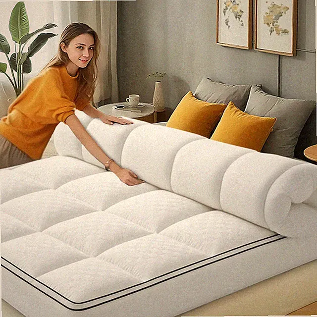 HGETVE Extra Thick Mattress covers Topper 1000Gsm Cooling Noiseless Breathable