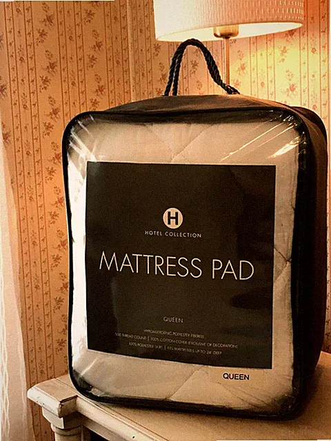 Hotel Collection 500 Thread Count Cotton Hypoallergenic QUEEN Mattress Pad