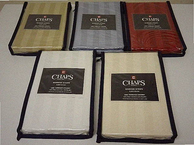 one new Chaps Damask Stripe Euro Sham 100% Pima Cotton 500 Thread Count chap