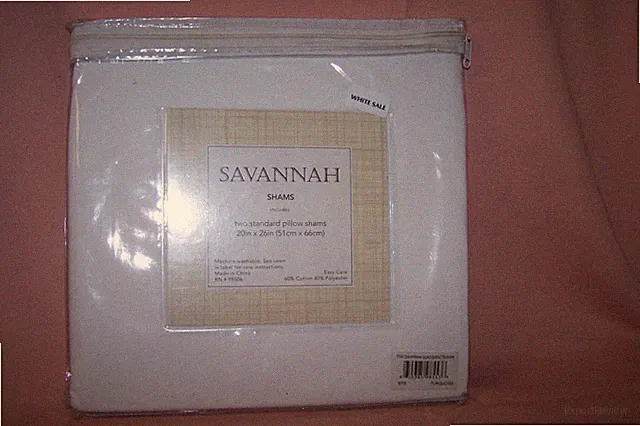 Savannah Shams Includes 2 Standard Pillow Shams 20' x 26" Each 500 Thread Count