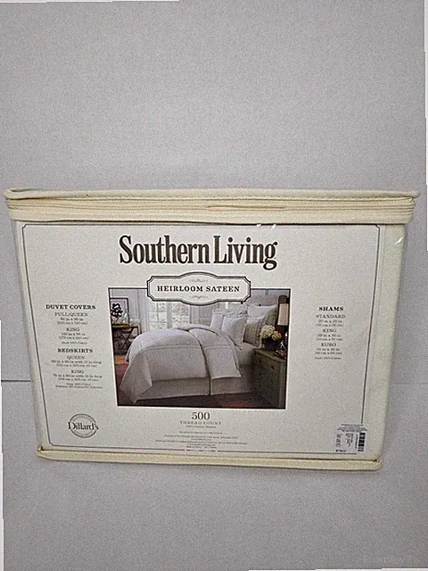 Southern Living Heirloom 500-Thread-Count Sateen & Twill Duvet Cover New