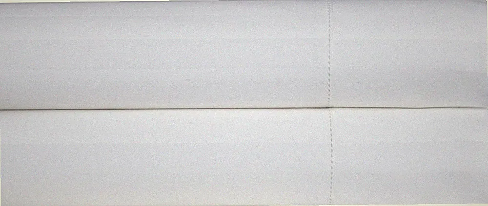Standard Size White Luxury Pillowcases - 500 Thread Count Damask Weave, 2 Piece